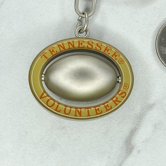 Bacon & Co Tennessee Volunteers Spinning Football Keychain Keyring - Picture 3 of 9